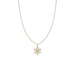 18 Karat Yellow Gold LEENA pendant with White and Rose Cut Diamonds