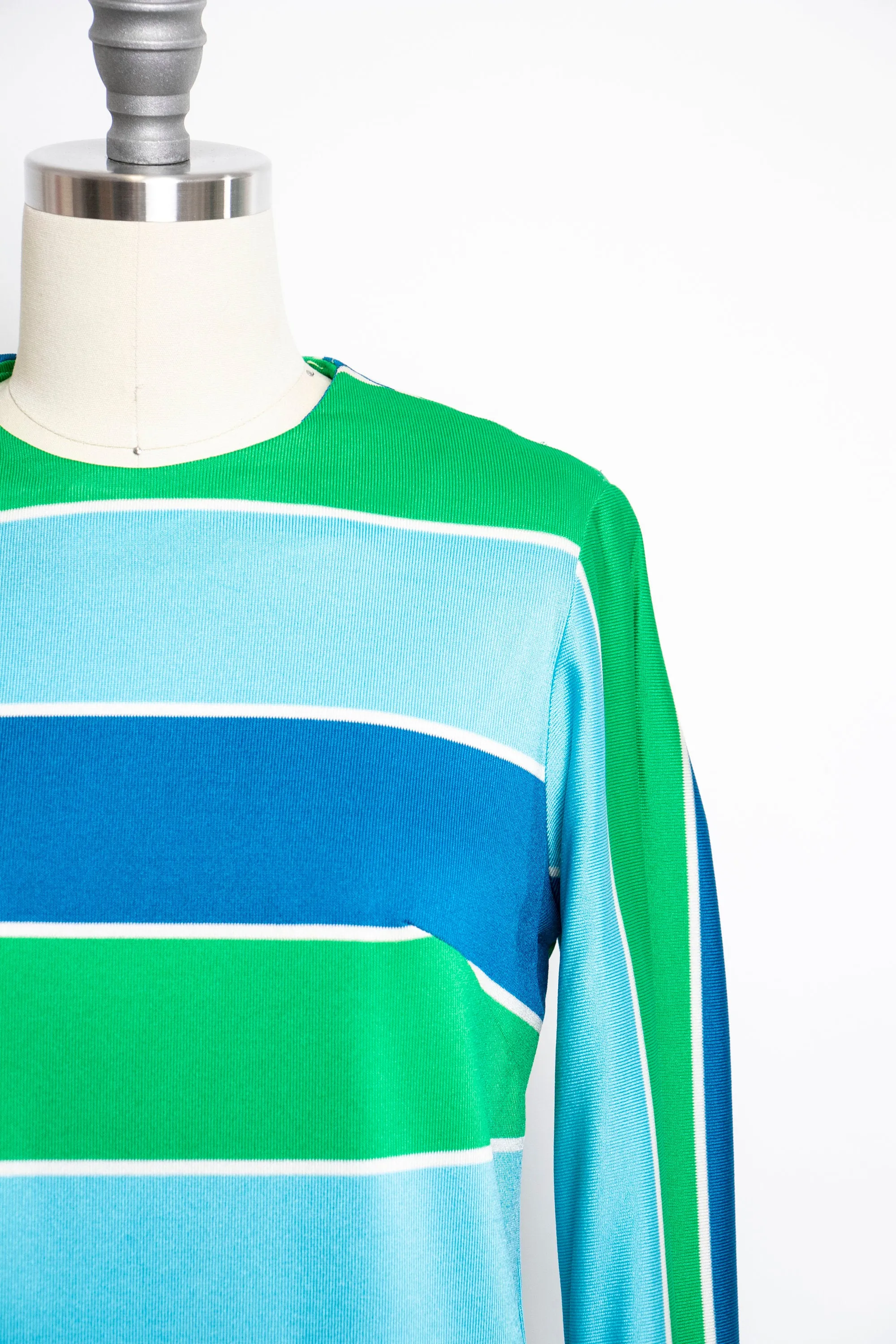 1960s Dress Vicky Vaughn Striped Mod Shift 60s Small
