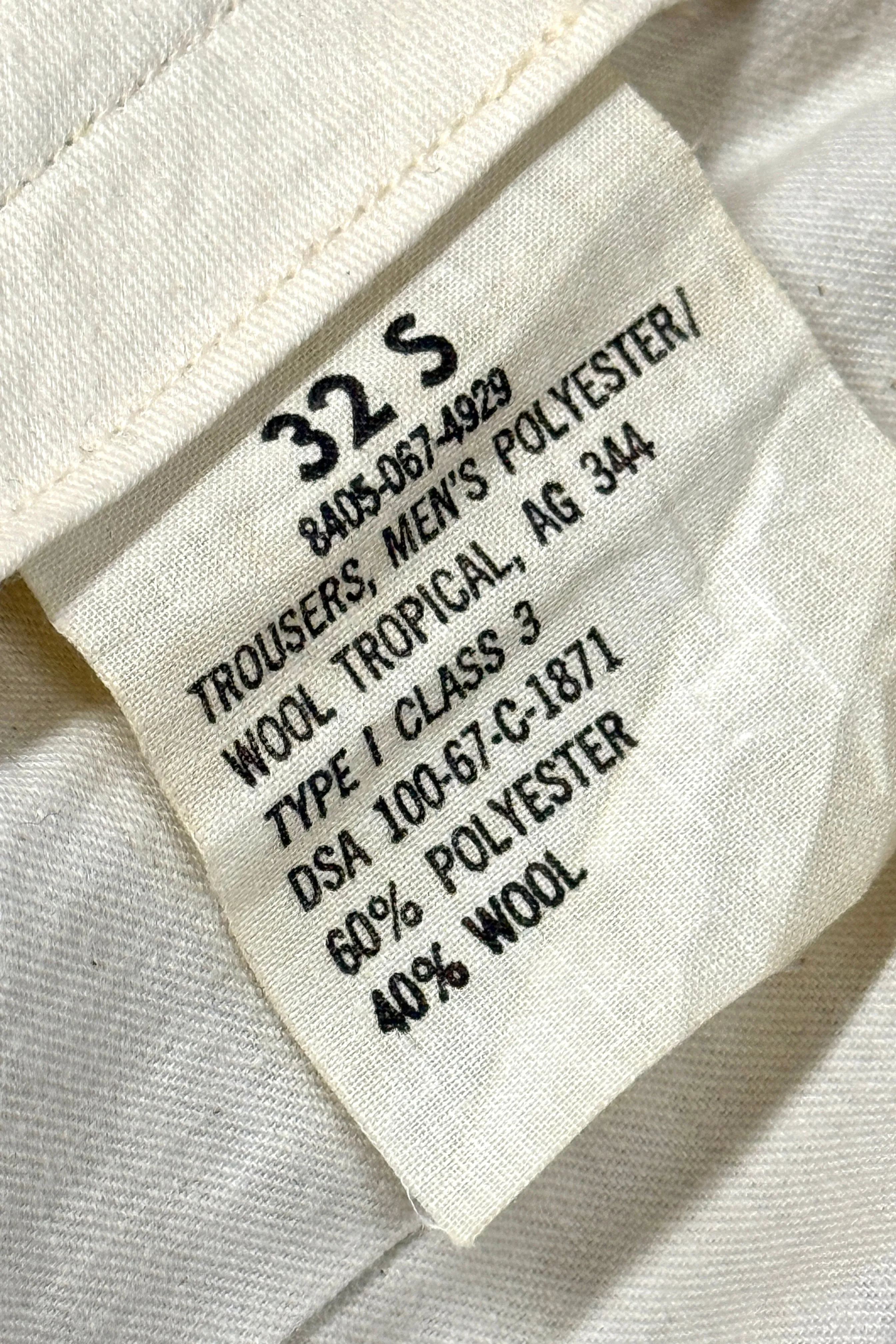 1960’S US ARMY MADE IN USA HIGH WAISTED OLIVE CHINO PANTS 30 X 28
