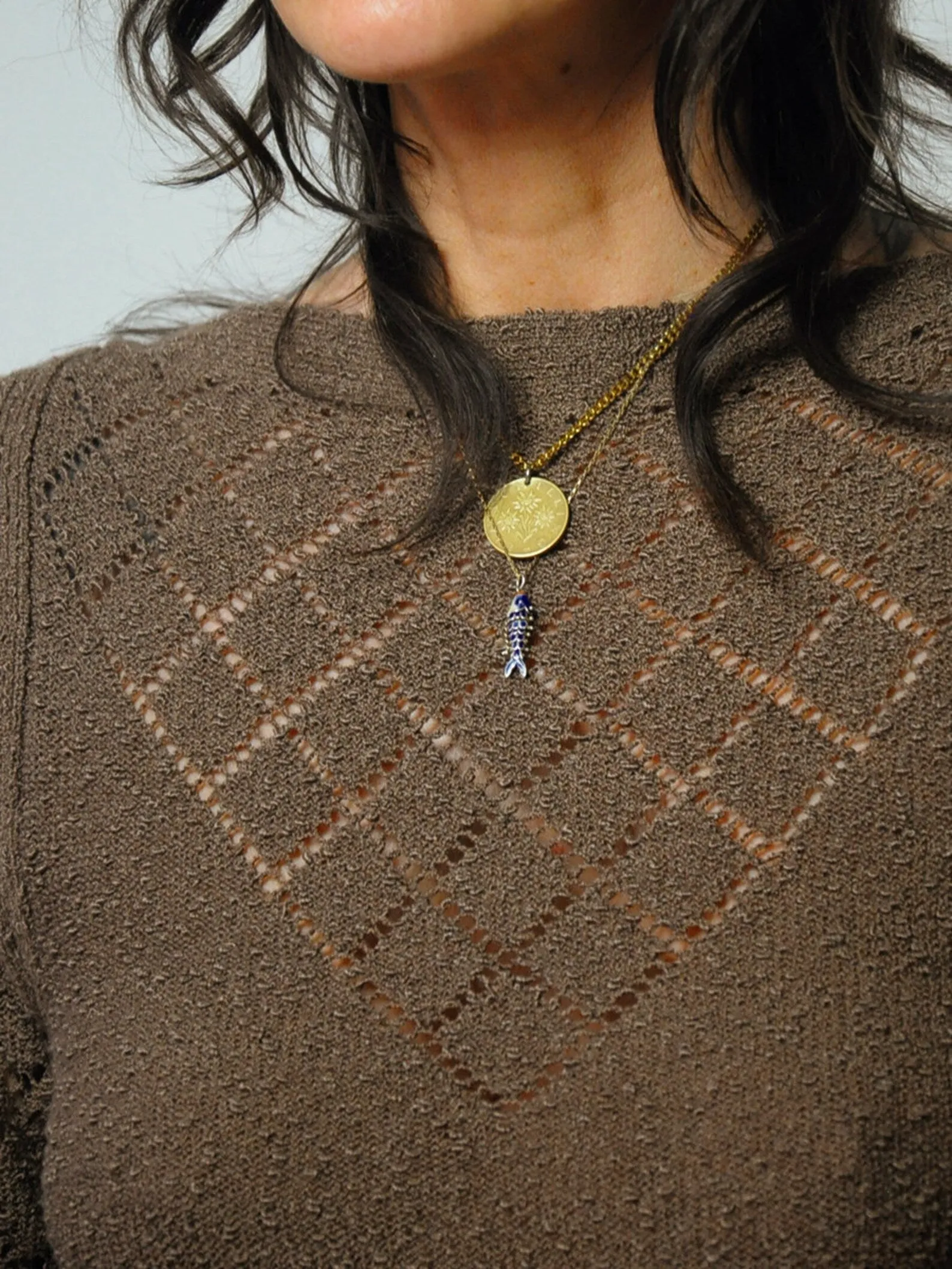 1970's Athena Pointelle Knit Dress