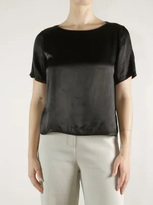 Aria Tee in Vintage Satin - Black *Final Sale*