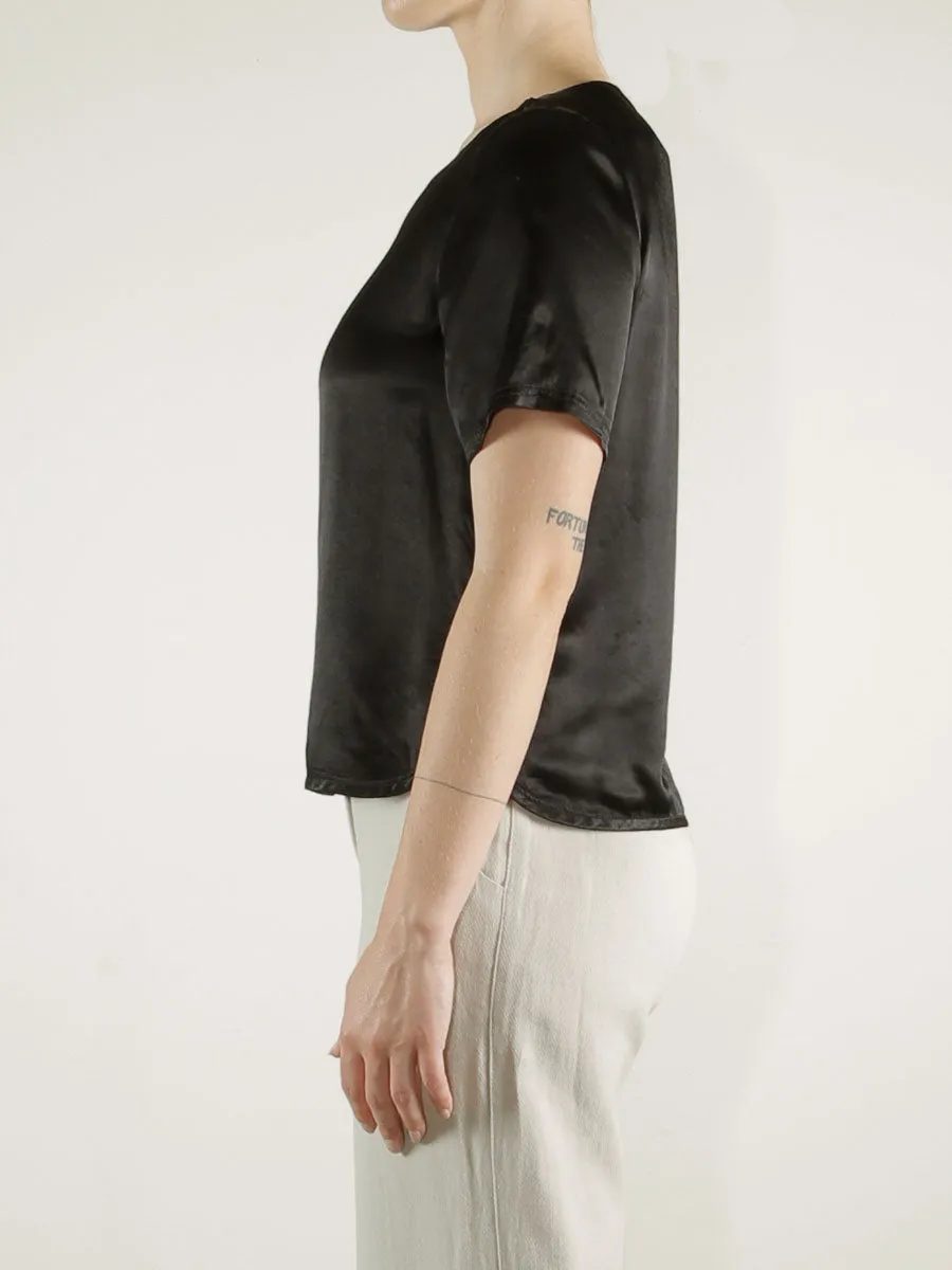 Aria Tee in Vintage Satin - Black *Final Sale*