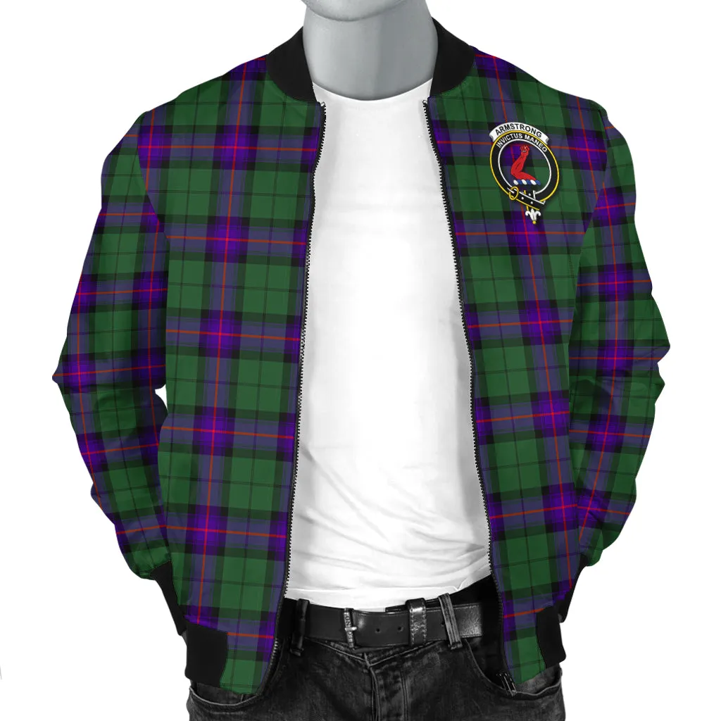 Armstrong Modern Tartan Bomber Jacket with Family Crest