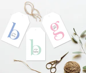 b is for Baby Gift Tag
