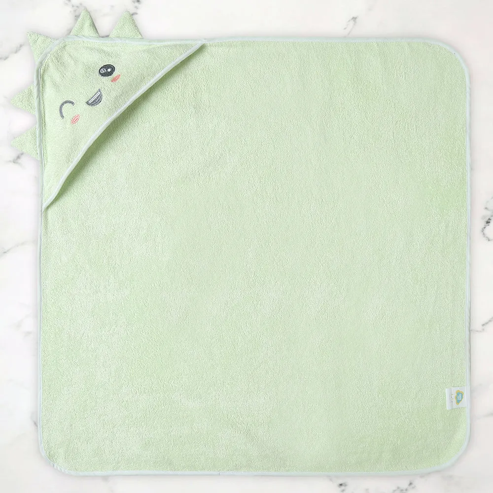 Bamboo Cotton Baby Hooded Towel - Dino