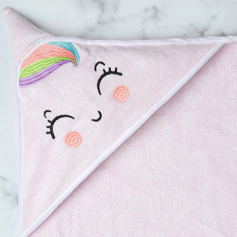 Bamboo Cotton Baby Hooded Towel - Unicorn