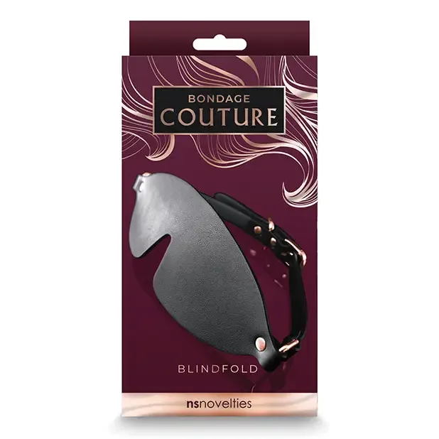 Bondage Couture Blind Fold Black W/ Rose Gold