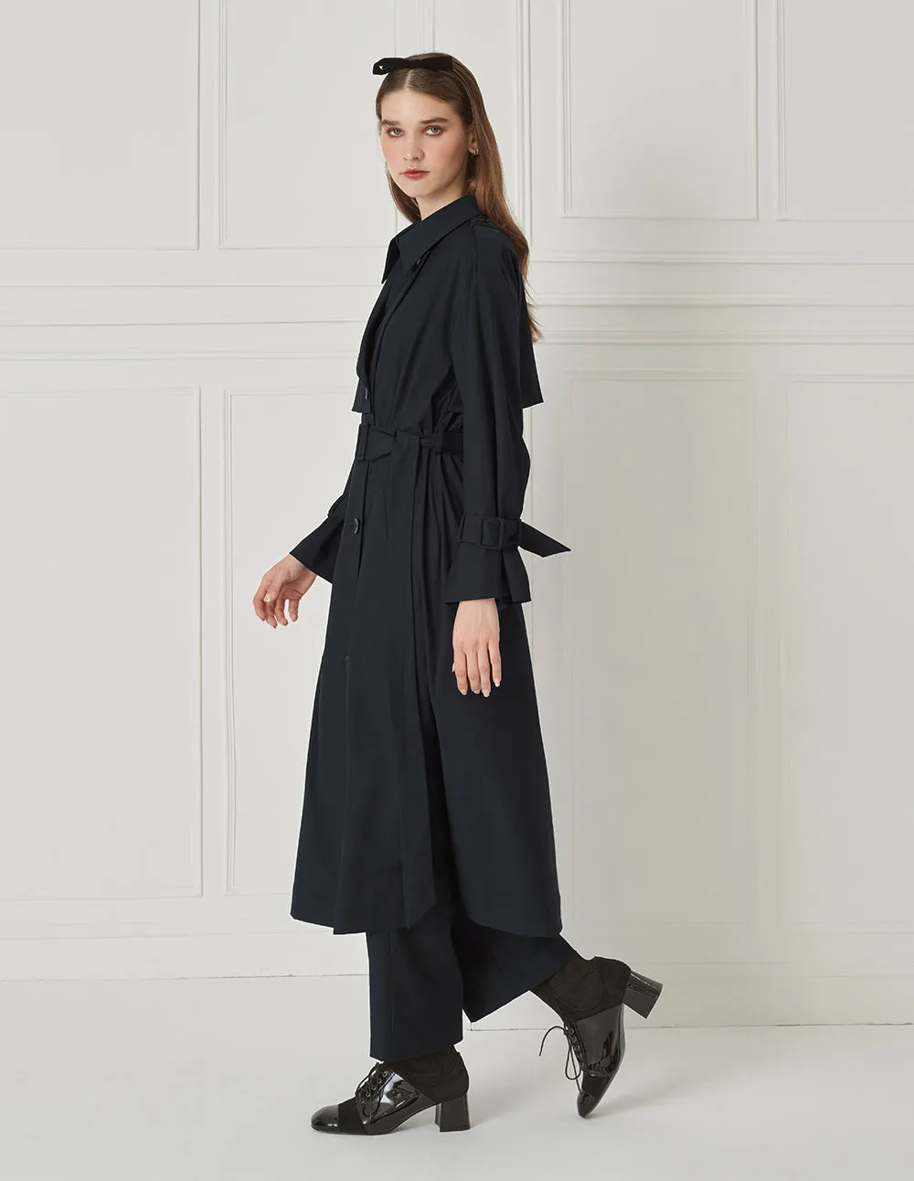 BORA AKSU Simple Design Belted Mid-Length Trench Coat