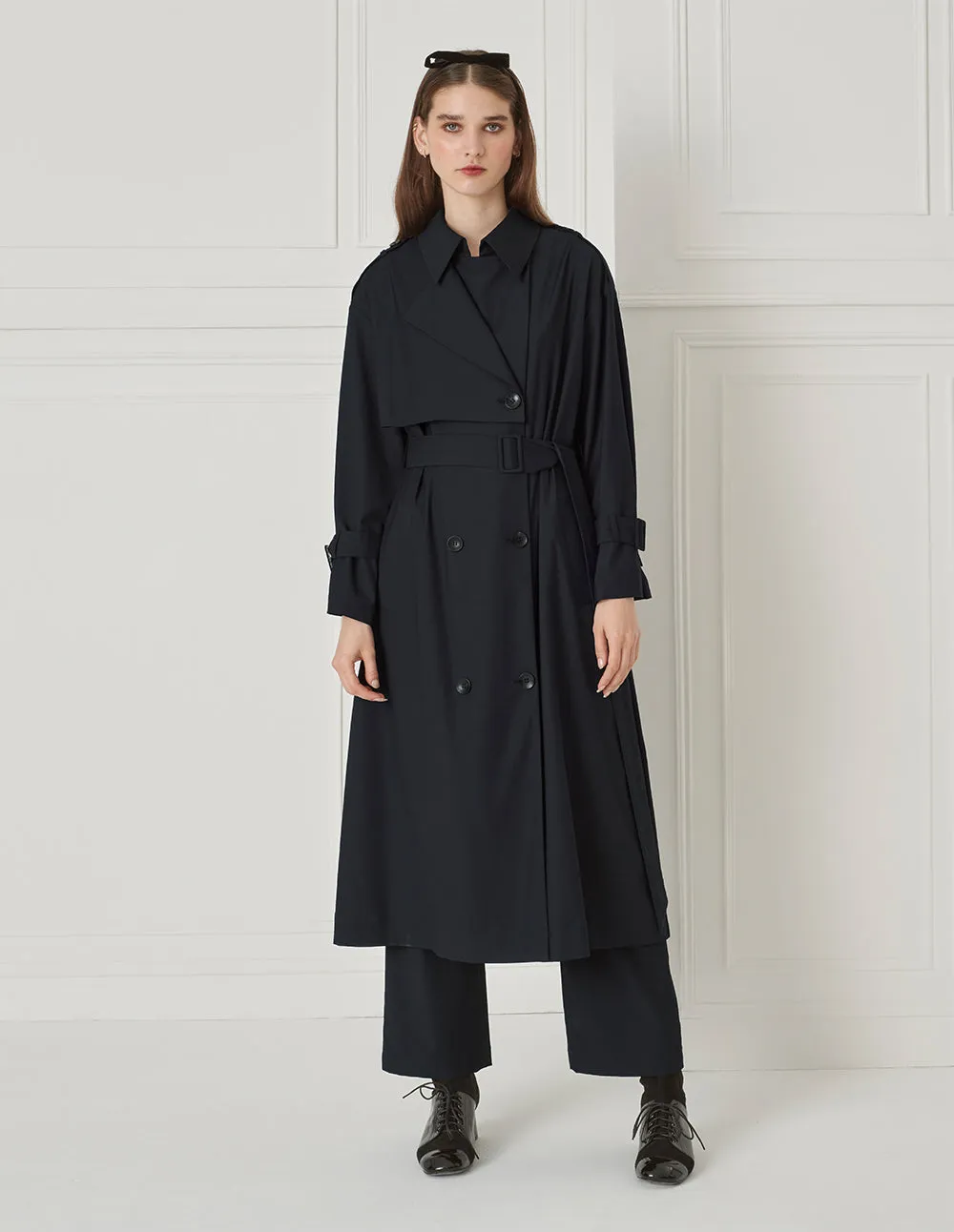 BORA AKSU Simple Design Belted Mid-Length Trench Coat