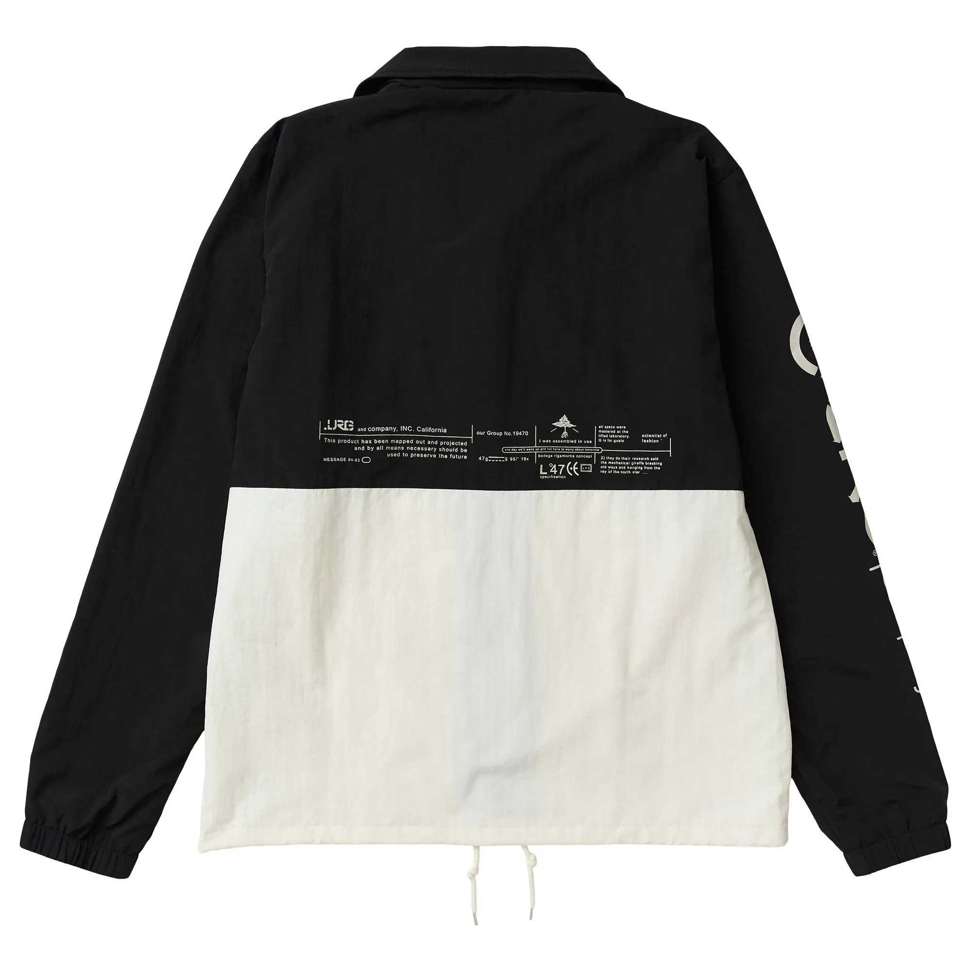 CLASSIC LIFTED COACHES JACKET - BLACK/CREAM