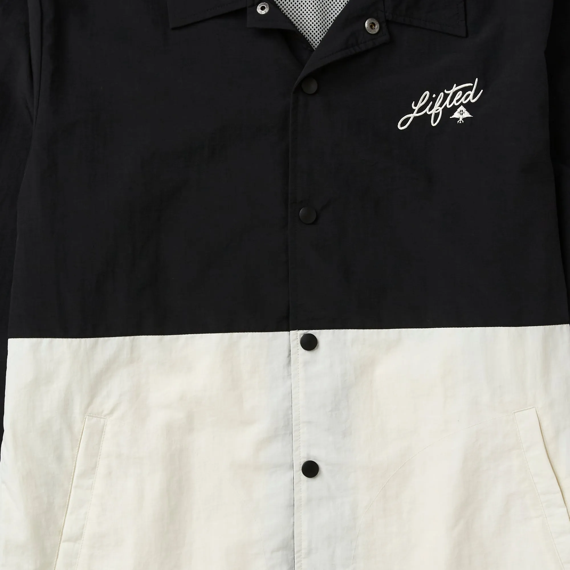CLASSIC LIFTED COACHES JACKET - BLACK/CREAM