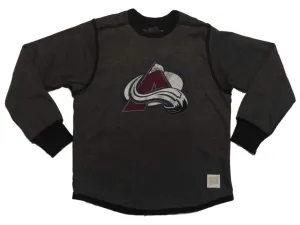 Colorado Avalanche Retro Brand Gray Vintage Style Pullover Sweatshirt