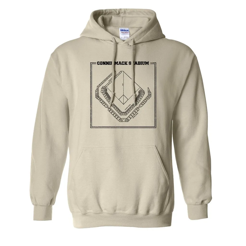 Connie Mack Pullover Hoodie | Connie Mack Stadium Natural Pullover Hoodie