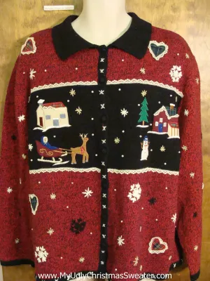 Crafty Hearts and Sleepy Town Cheesy Christmas Sweater