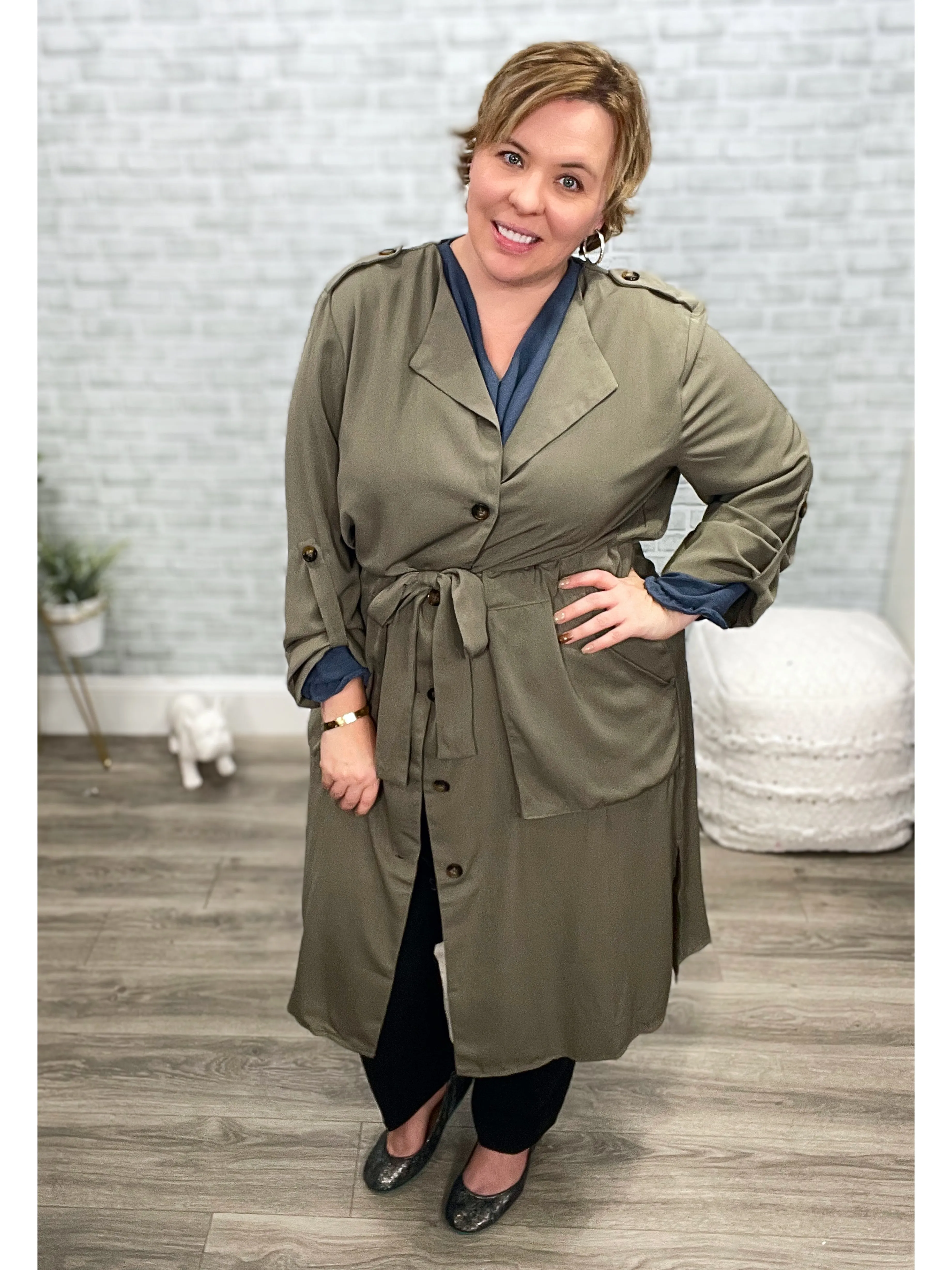 First Day of Fall Trench Coat Jacket