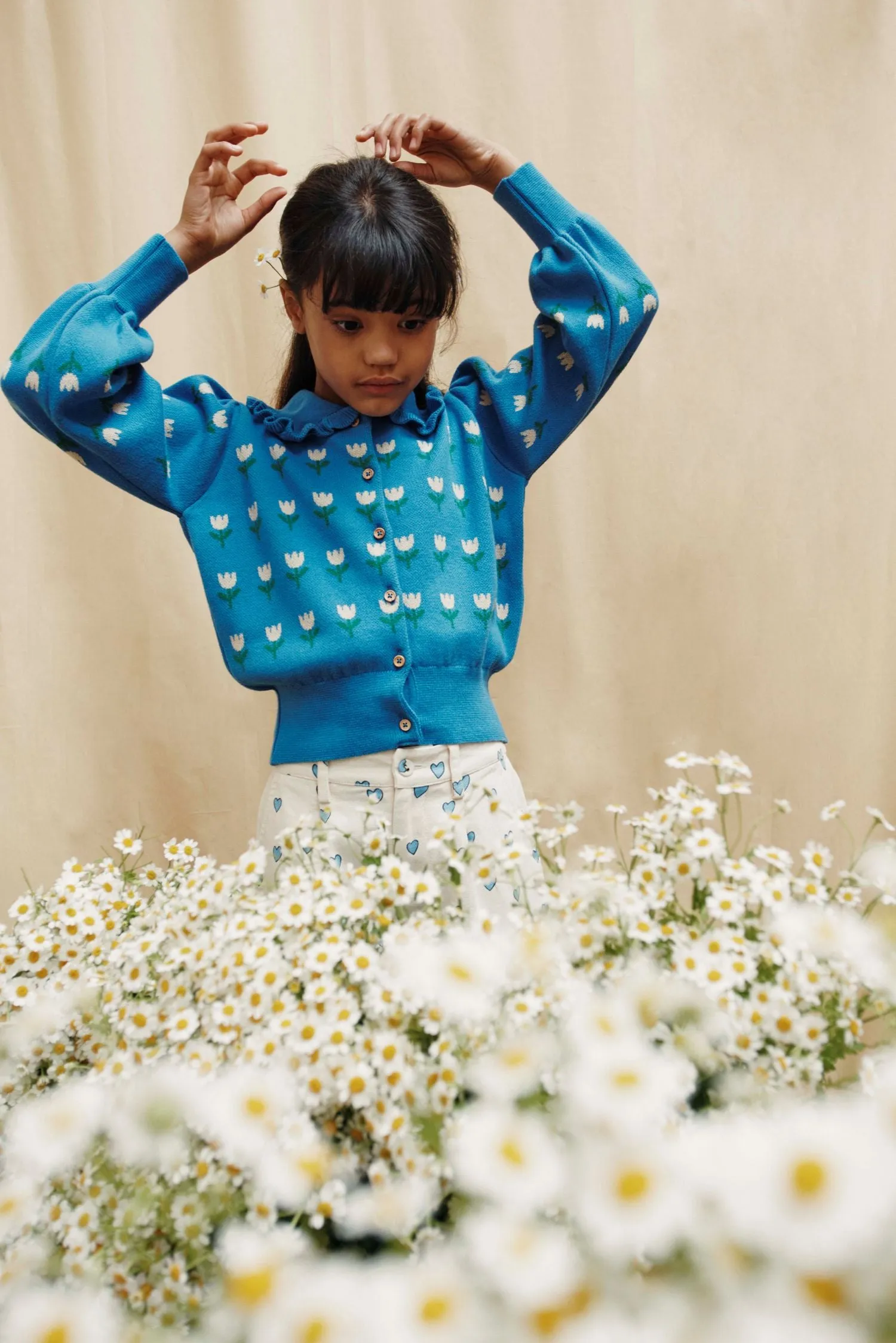Flower Cardigan in Lagoon