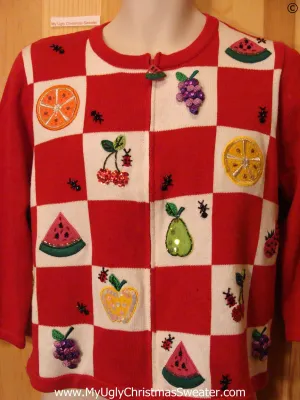 Fruit Themed Tacky Ugly Year Round Sweater