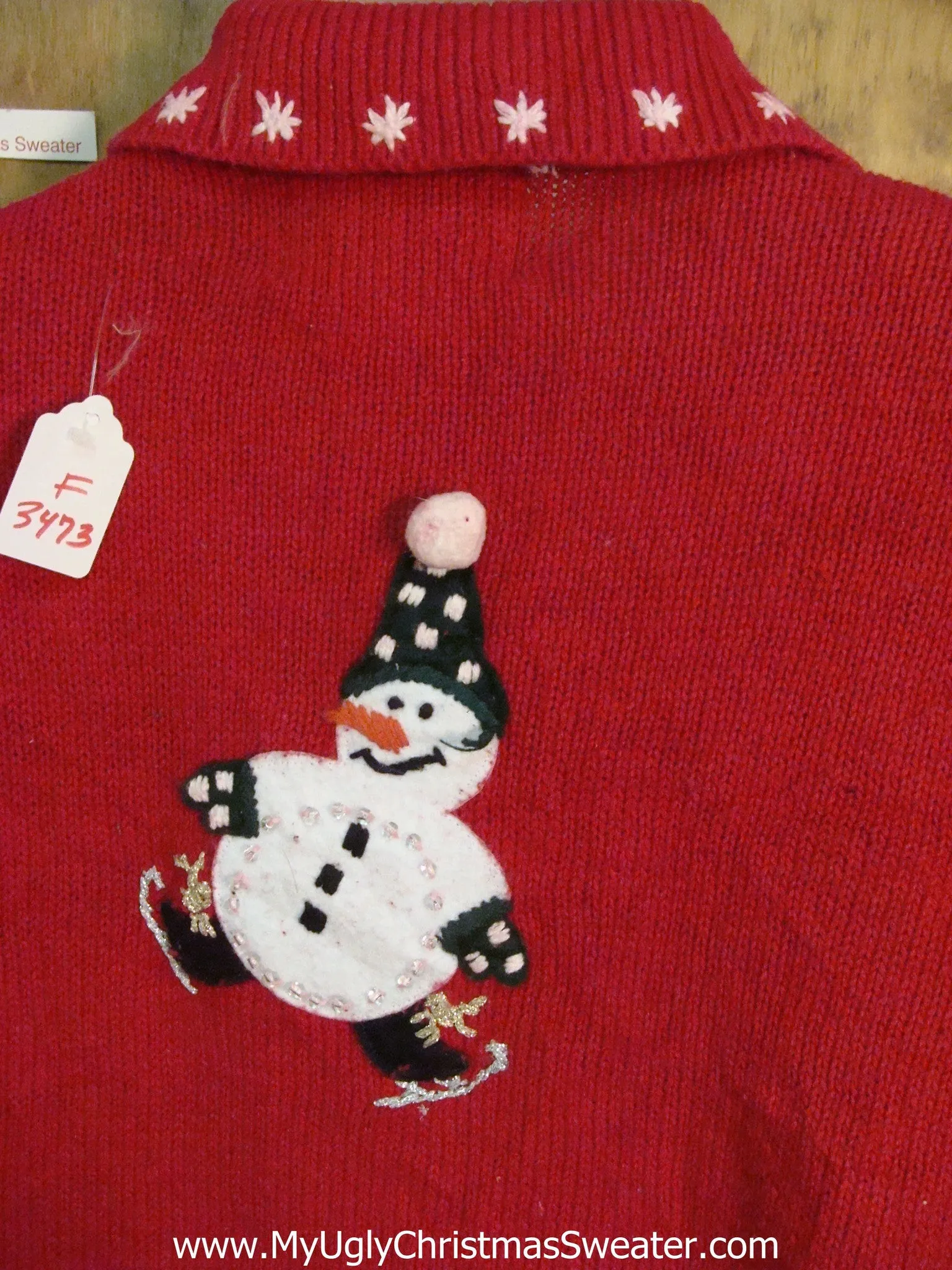 Funny Ice Skating Snowmen Horrible Christmas Sweater