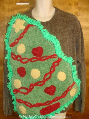 Funny Obnoxious Ugly Christmas Sweater with Oversized Tree