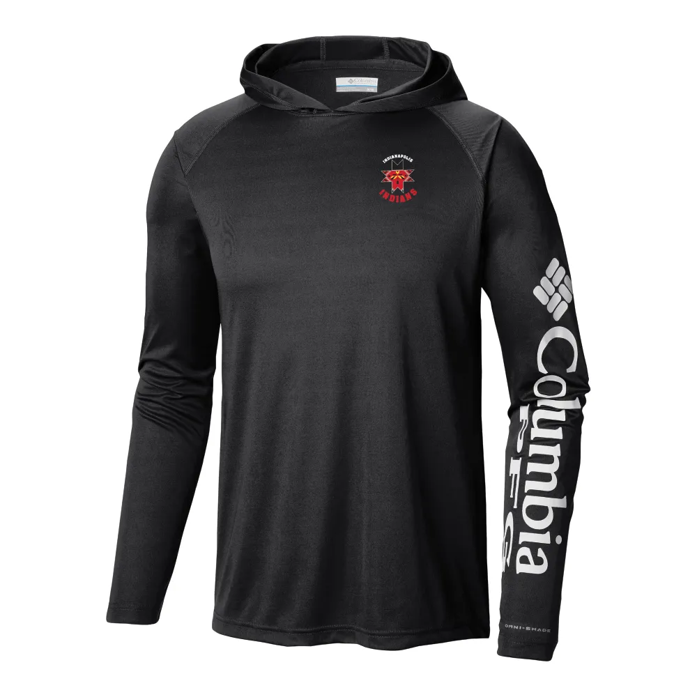 Indianapolis Indians Adult Columbia PFG Black Primary Terminal Tackle Hood