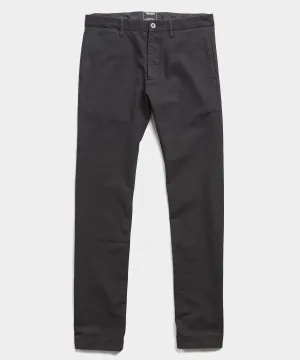 Japanese Garment Dyed Selvedge Chino in Jet Black