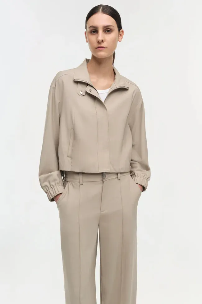 Jonathan Simkhai Geniveve Cropped Jacket Sand