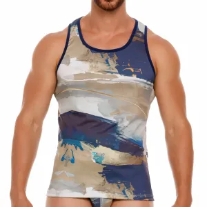 JOR Irish slim fit tank blue