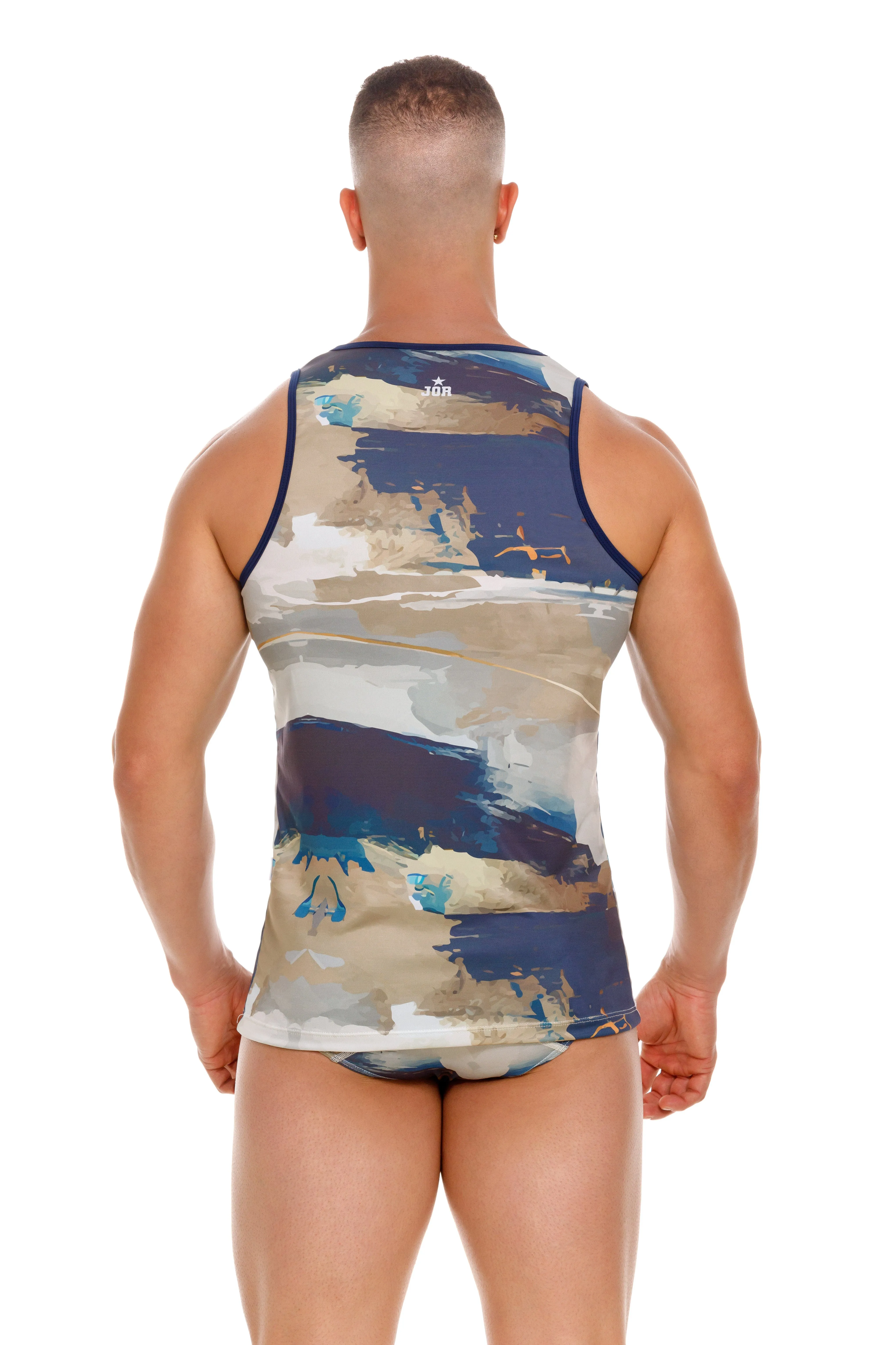 JOR Irish slim fit tank blue