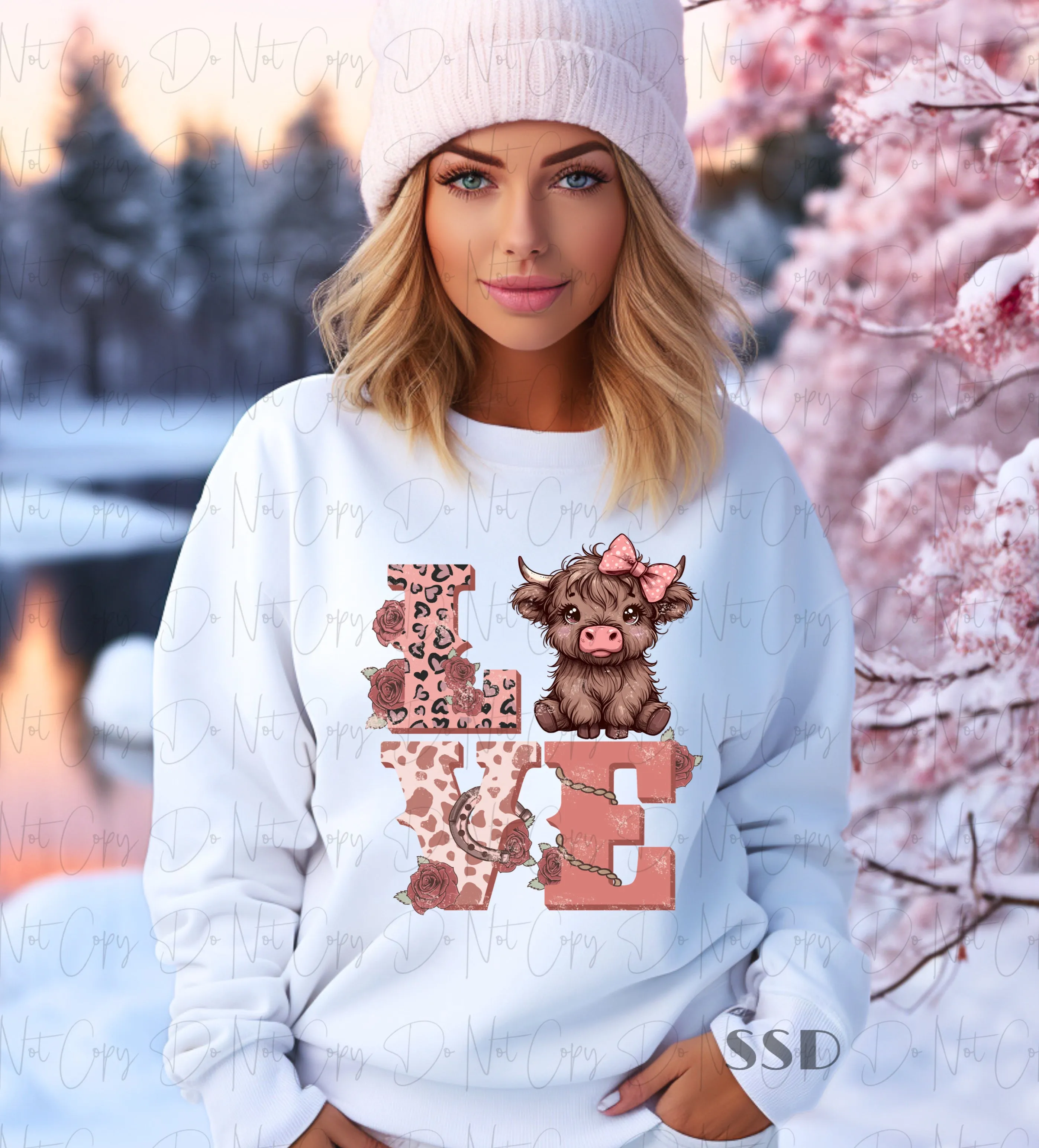Love Highland Cow Graphic Tee Sweatshirt