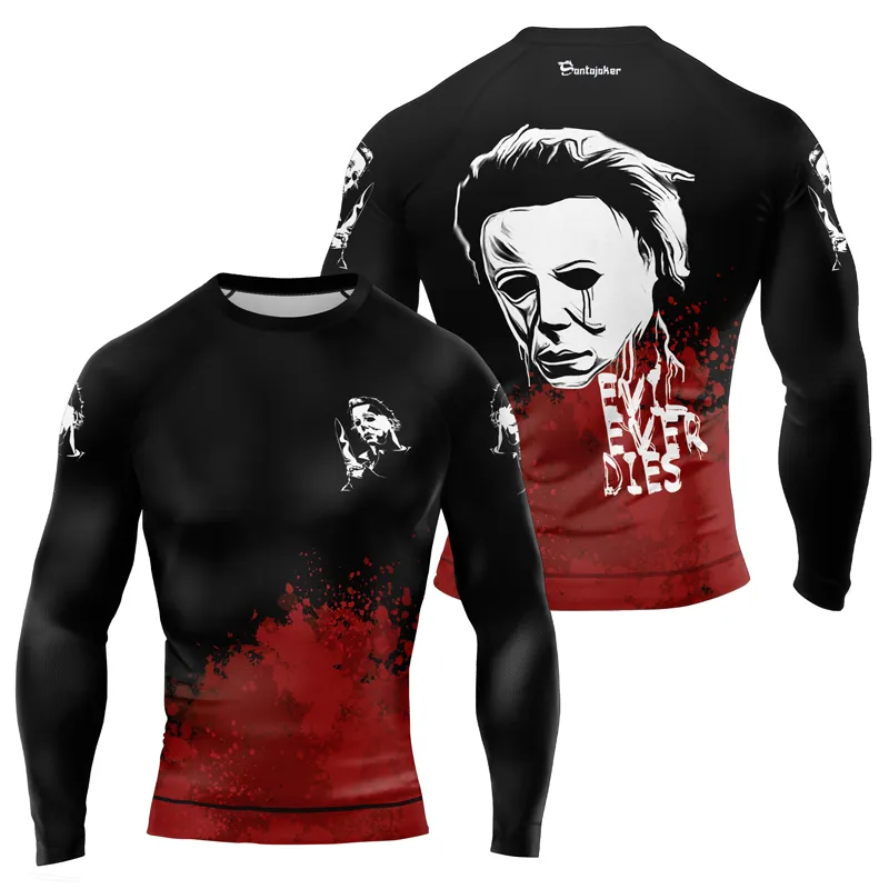Michael Myers Evil Never Dies Men's Long Sleeve Rash Guard