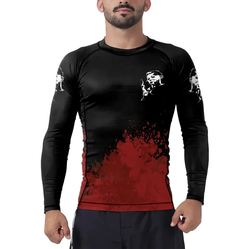 Michael Myers Evil Never Dies Men's Long Sleeve Rash Guard