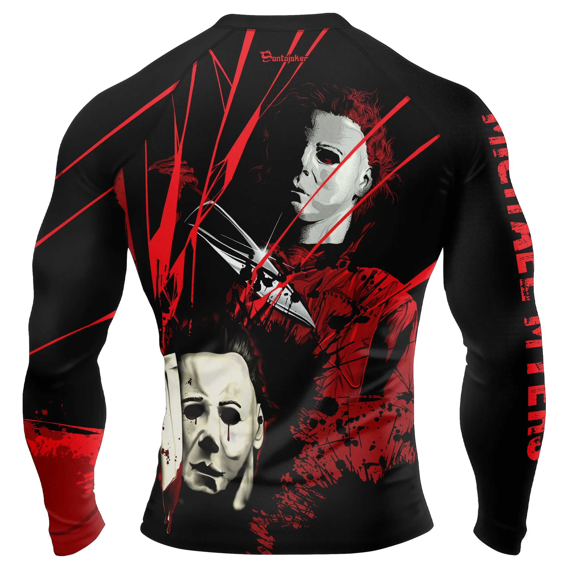 Michael Myers Halloween Horror Men's Long Sleeve Rash Guard