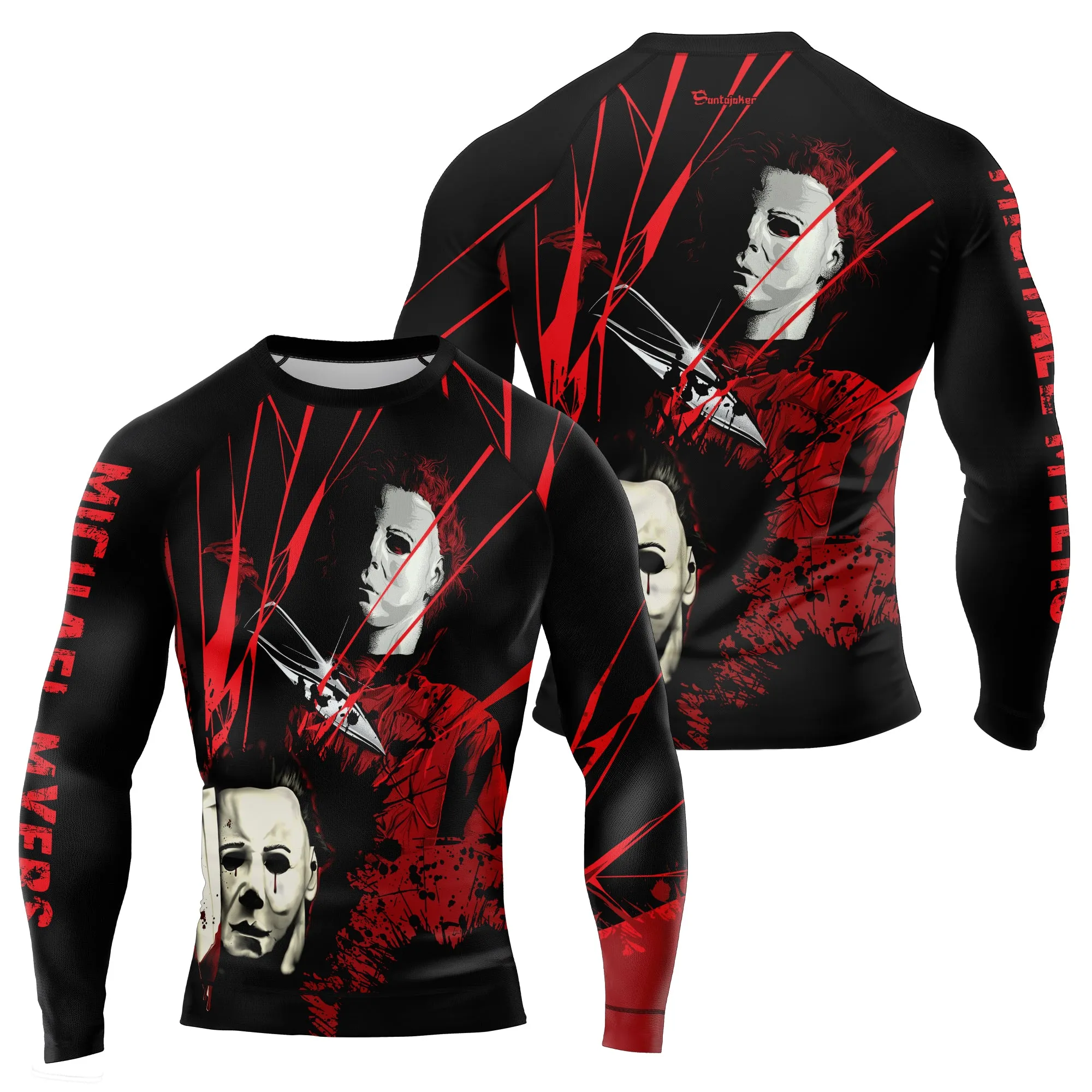 Michael Myers Halloween Horror Men's Long Sleeve Rash Guard