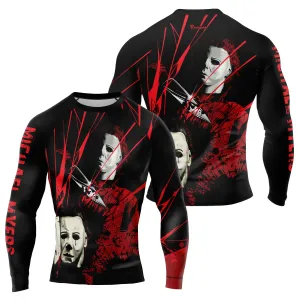 Michael Myers Halloween Horror Men's Long Sleeve Rash Guard