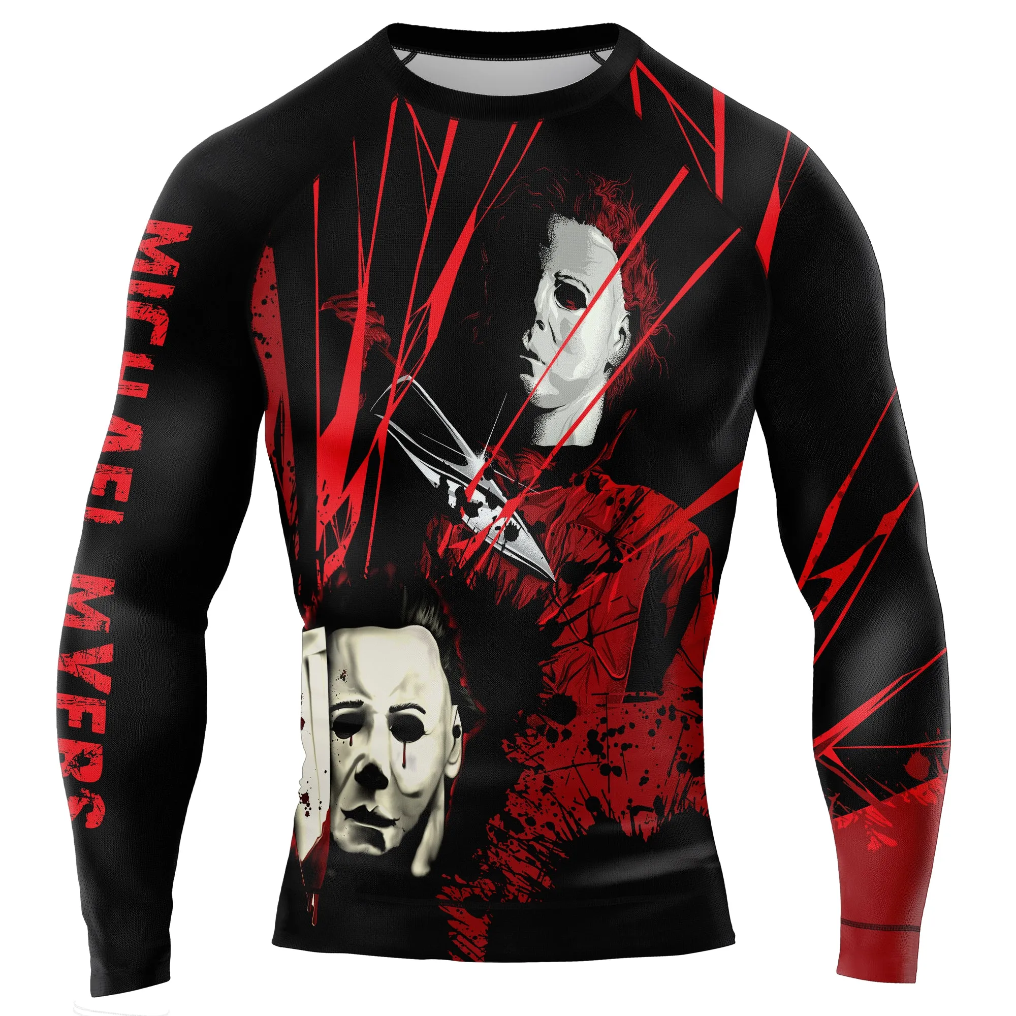 Michael Myers Halloween Horror Men's Long Sleeve Rash Guard