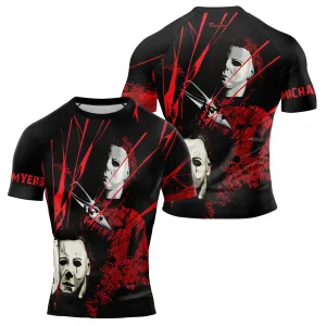 Michael Myers Halloween Horror Men's Short Sleeve Rash Guard