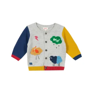 Multicolor knitted cardigan