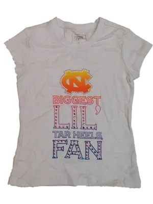 North Carolina Tar Heels Campus Cutee Couture Toddler White Lil Fan T-Shirt (XS)