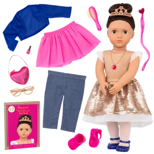 Our Generation 18 Inch(45cm) Deluxe Doll & Accessories Gift Set Amora "Full Of Love"