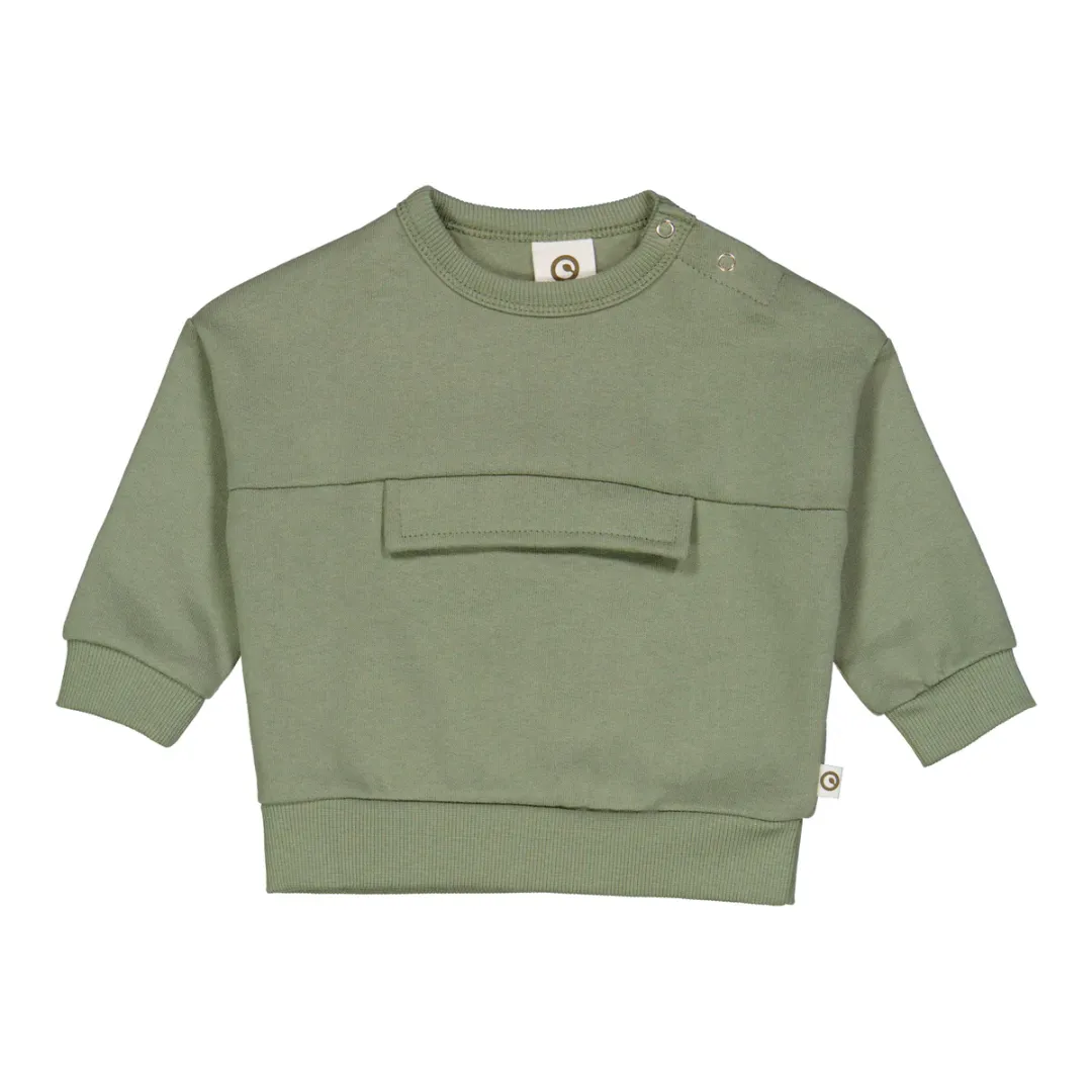 Pocket Sweatshirt - Poetry Green by Musli - FINAL SALE