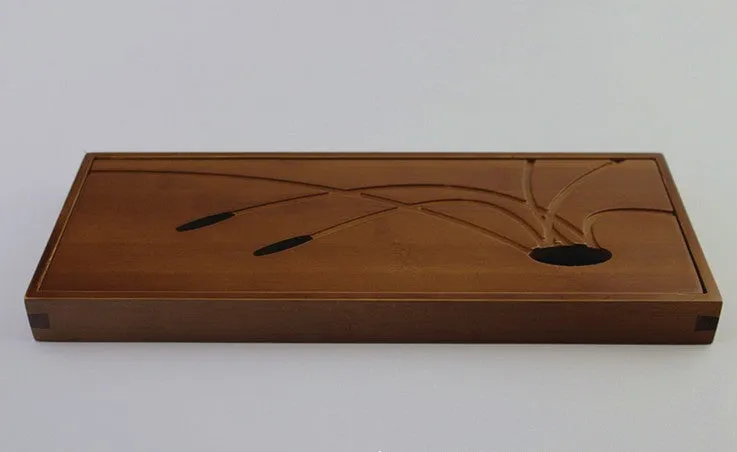 Premium Bamboo Tea Tray Gongfu Tea Coffee Serving Tray Handmade BPT11