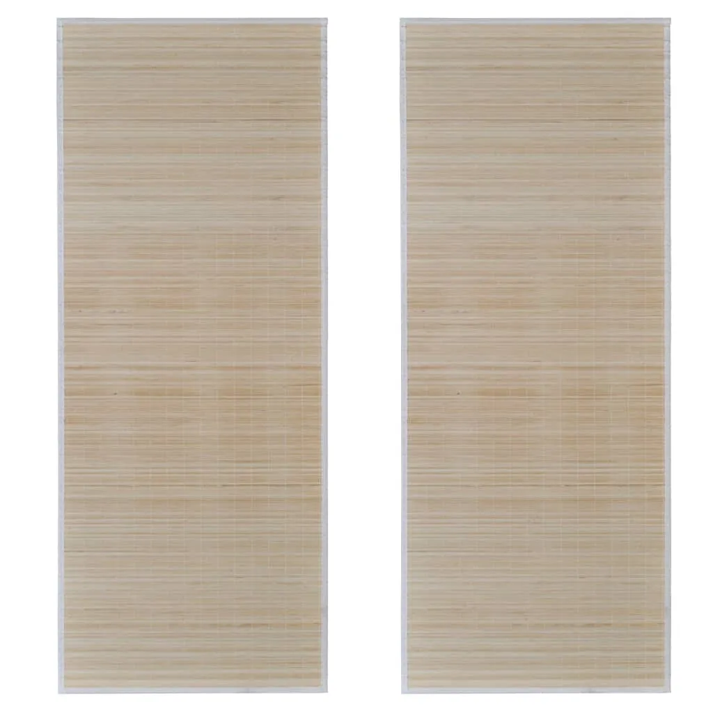 Rectangular Natural Bamboo Rugs 2 pcs 120x180 cm