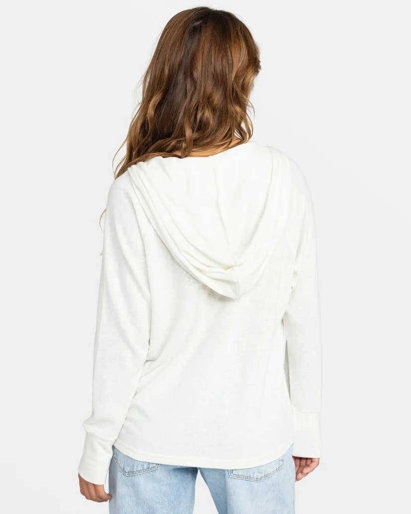 Roxy Destination Surf Hoodie - SNOW WHITE