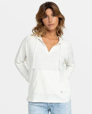Roxy Destination Surf Hoodie - SNOW WHITE