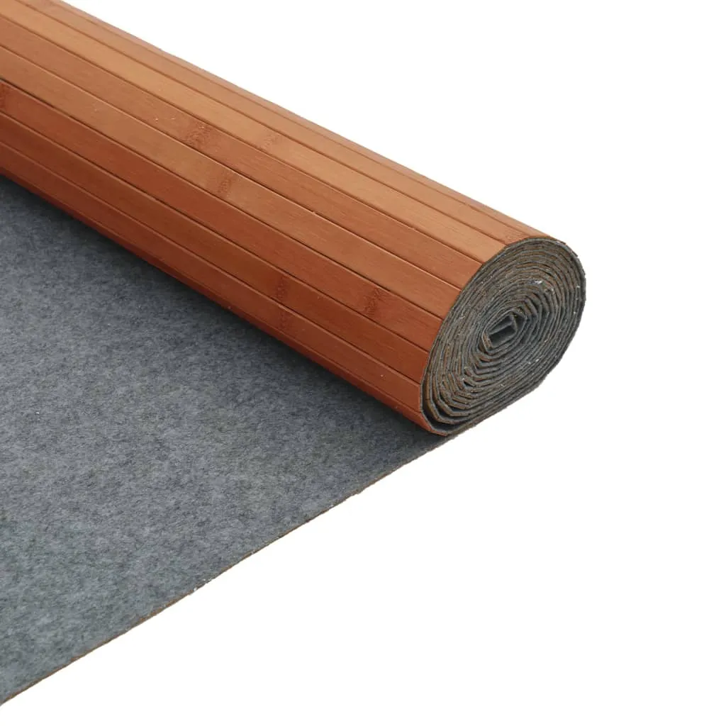 Rug Rectangular Brown 80x200 cm Bamboo