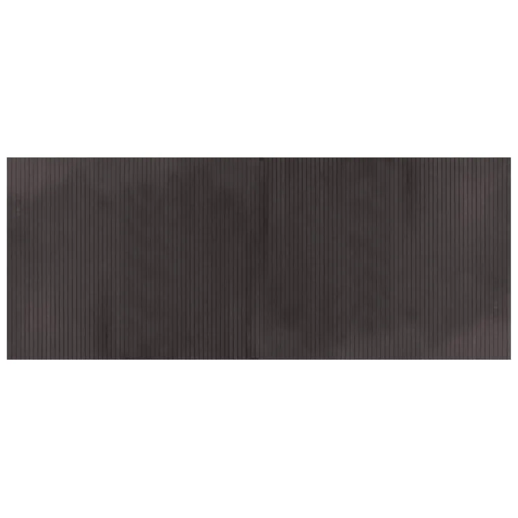Rug Rectangular Dark Brown 80x200 cm Bamboo