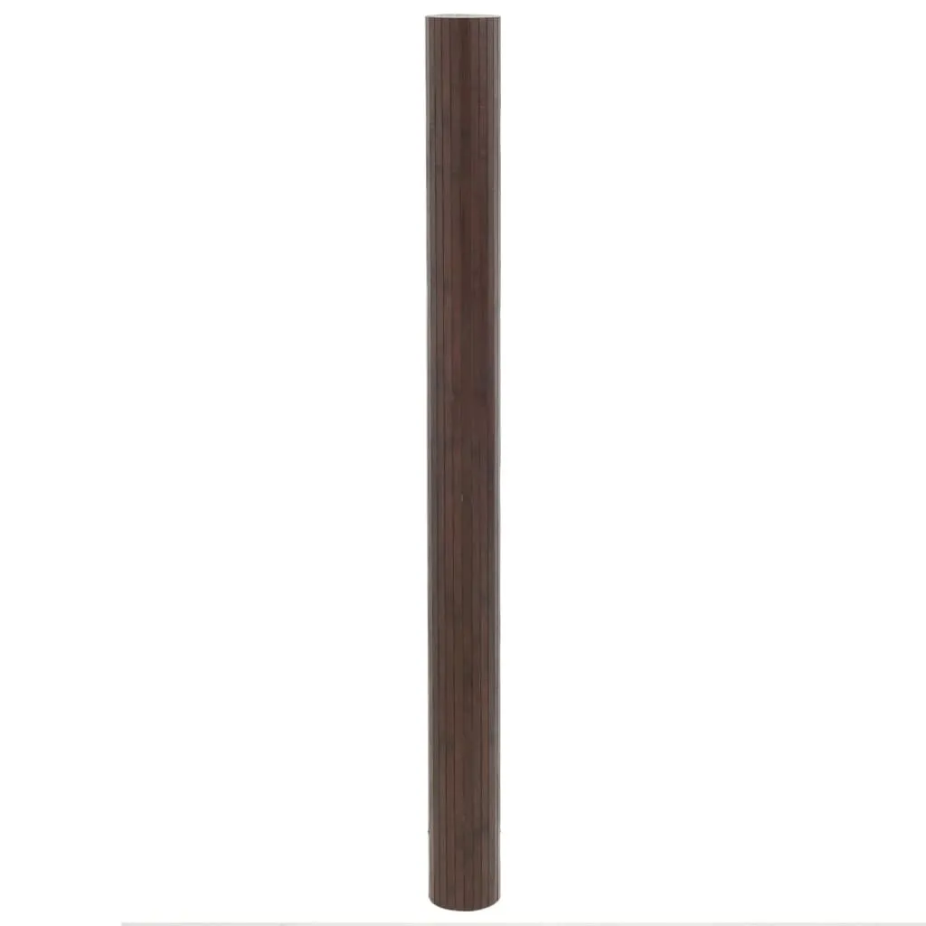Rug Rectangular Dark Brown 80x200 cm Bamboo