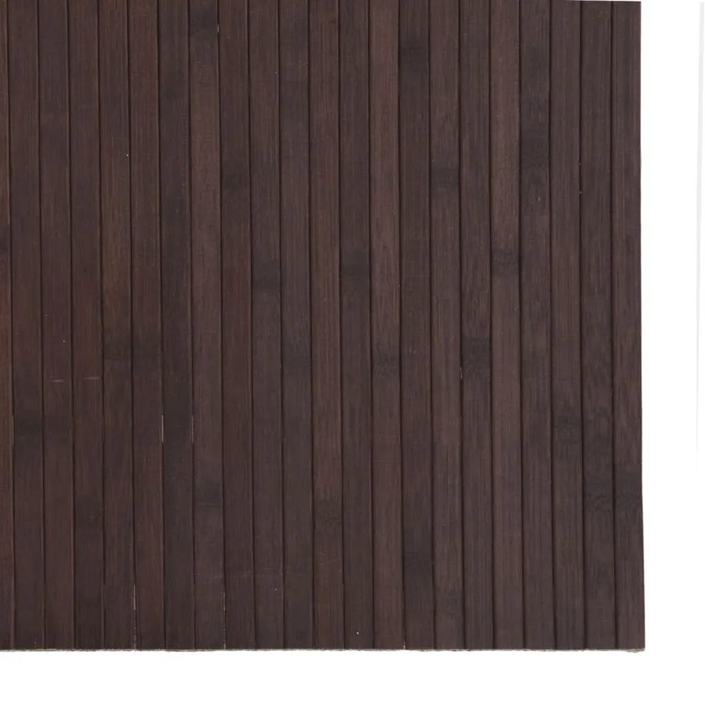 Rug Rectangular Dark Brown 80x200 cm Bamboo