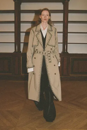 Sea New York - Mille Embroidery Trench Coat - Khaki