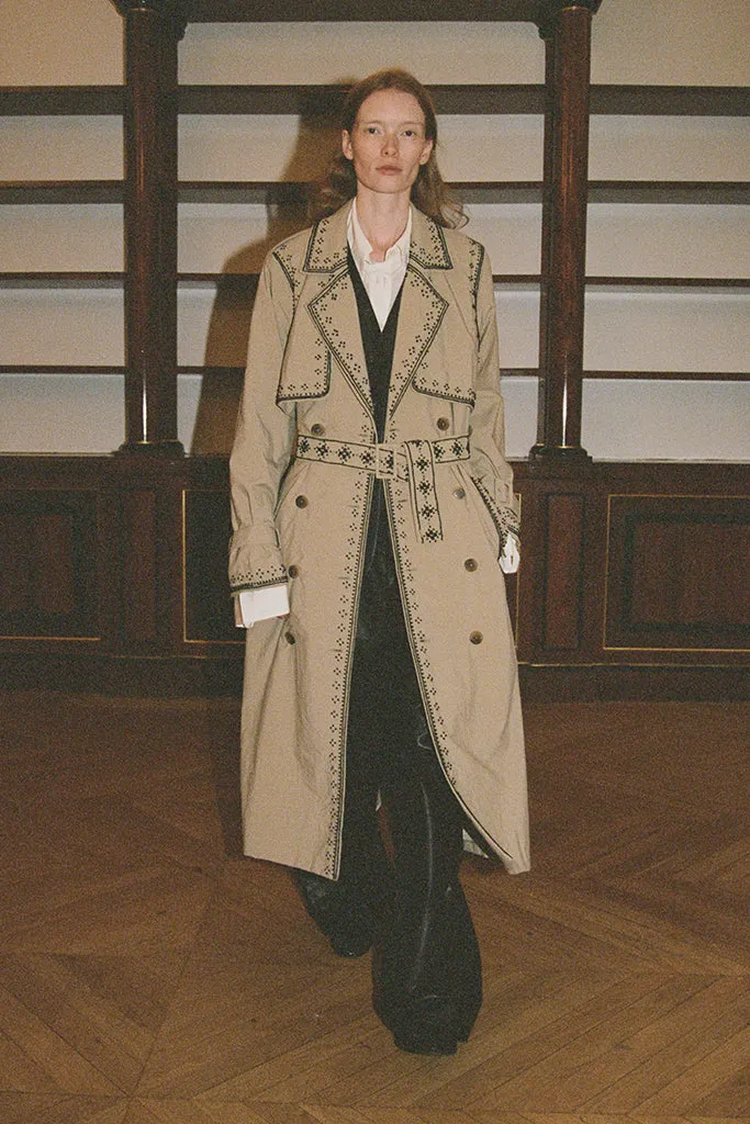 Sea New York - Mille Embroidery Trench Coat - Khaki